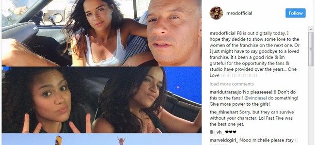 Nội dung bài đăng của Michelle Rodriguez trên trang Instagram cá nhân
