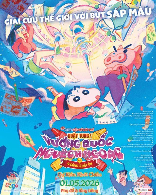 PHIM SHIN - CẬU BÉ BÚT CHÌ: QUẬY TUNG! VƯƠNG QUỐC NGUỆCH NGOẠC VÀ 4 DŨNG SĨ BẤT ỔN