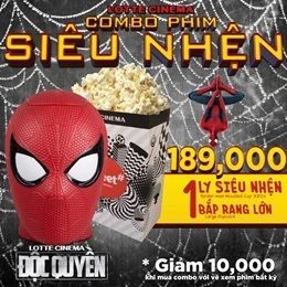 Khuyến mãi Combo Spider Man Với Ly Nước Độc Đáo tại Lotte Cinema