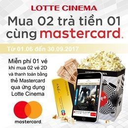 Mua 2 Trả 1 Với Master Card tại cụm rạp Lotte Cinema