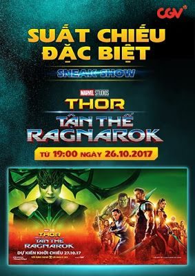 Suất Chiếu Đặc Biệt – Thor: Tận Thế Ragnarok tại rạp CGV