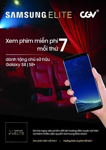 Quà Tặng Từ Samsung Galaxy S8/ Galaxy S8+ khi đến xem phim tại CGV