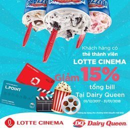 Ưu Đãi Thành Viên Lotte Cinema Tại Dairy Queen