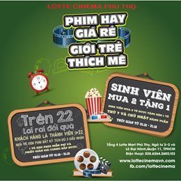 Lotte Cinema Phú Thọ: Vé Thả Ga - Quà Cực Đã