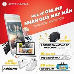 Mua Vé Online Nhận Quà May Mắn tại Lotte Cinema