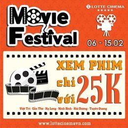Ưu đãi giá vé xem phim chỉ 25k tại Lotte Cinema