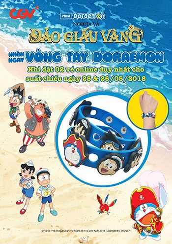 Đặt Vé Online Nhận Ngay Vòng Tay Doraemon Từ Nhật Bản